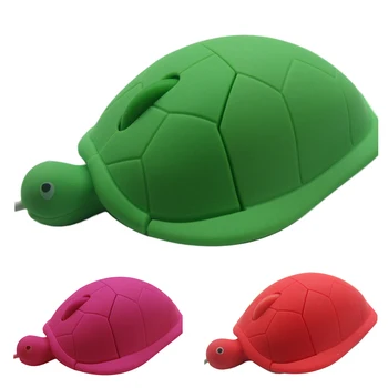 

Silicone Sensitive Ergonomic Designed USB Port Tortoise Shape Computer Accessory Universal Home Office 3 Keys Wired Mouse