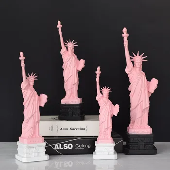 

CREATIVE PINK STATUE OF LIBERTY TABLETOP DISPLAY SHOP WINDOW DISPLAY GIRLS BIRTHDAY NEW YEAR MURALS GIFTS HOME DECORATION CRAFTS