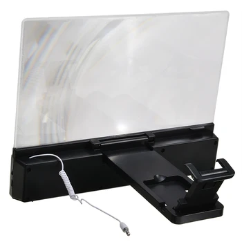 

12 inch Universal For Mobile Phone HD Magnifier Amplifier Phone Screen Projection Bracket With Speaker Tablet Holder Stand