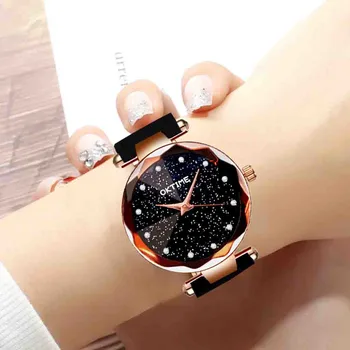 

Montre Femme 2020 Hot Luxury Brand Women Starry Sky Watch Magnet Belt Leather Female Wristwatches Fashion Quartz Watch relogio