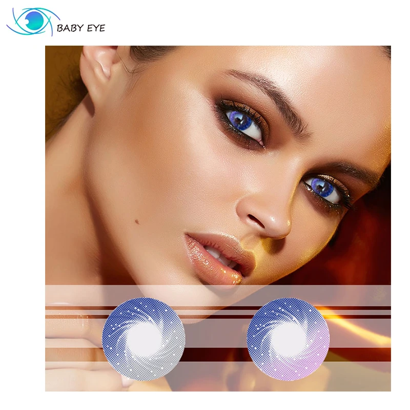 Baby Eye Series Galaxy Blue Colored Contact Lenses For Eyes Colorblend Colored Eye Lenses Color Contacts Contact Lenses Aliexpress