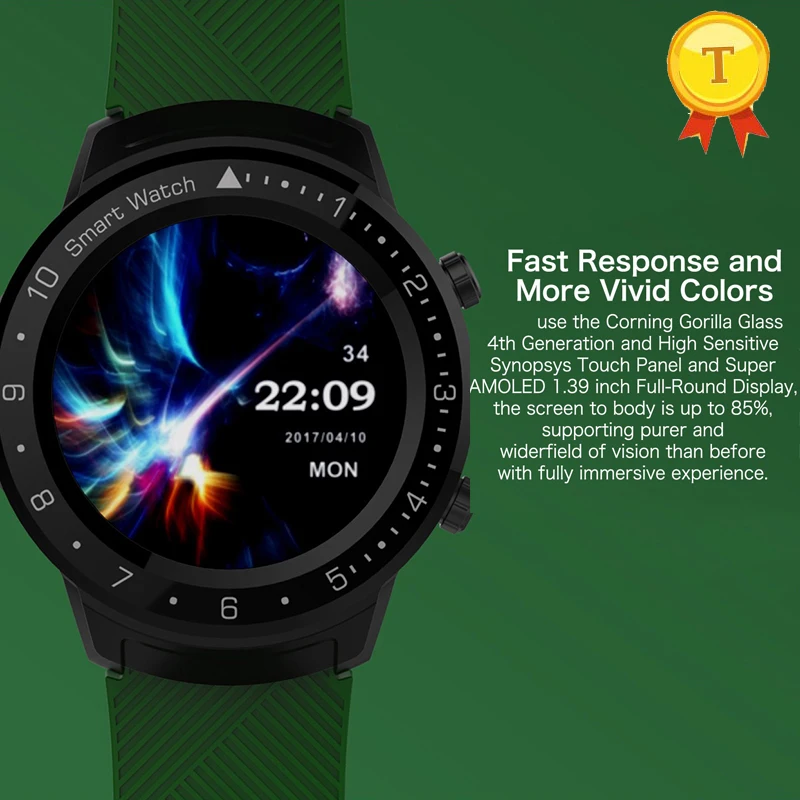 Android 7,1 AOMLED дисплей 4G Смарт-часы 5.0MP камера gps wifi фитнес-трекер водонепроницаемые умные часы bluetooth Вызов
