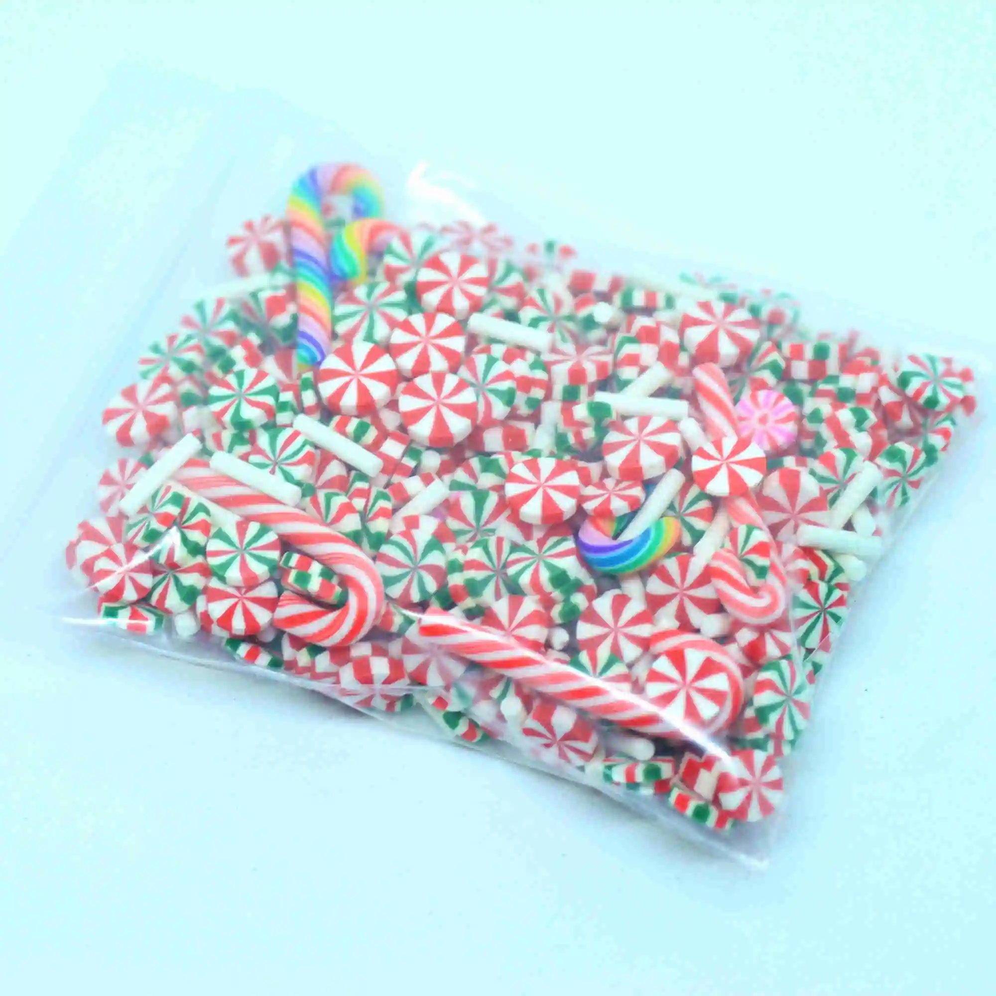 Christmas Color Decoration Sprinkles Polymer Clay Mixed Party Decoration Confetti-Slime Playing Supplements-Not Edible 20g christmas decoration sprinkles