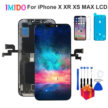 

Super AMOLED LCD For iPhone X S Max XR Display OEM OLED Touch Screen With Digitizer Replacement Assembly Parts Black+Free Gifts