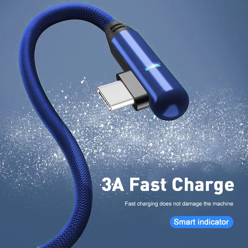 90 graus 1/2m carregamento rápido micro cabo usb tipo c usb para samsung a7 s9 s10 xiaomi android microusb carregador cabo kabel