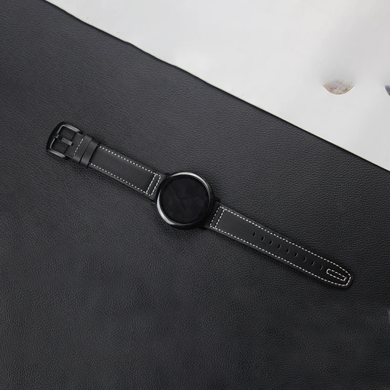 AKGLEADER ремешок из натуральной кожи для часов samsung Galaxy Watch 46 мм gear S3 браслет с быстроразъемным браслетом Для huawei GT