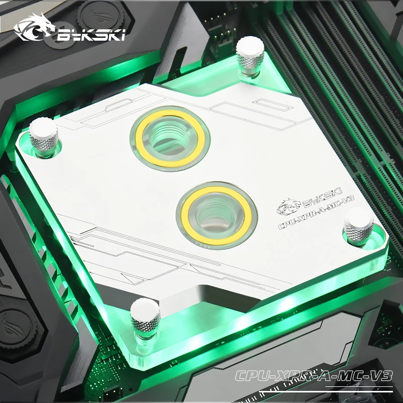 Bykski cpu водоблок cpu-XPR-A-MC-V3 для INTEL LGA1150 1151 1155 1156 2011X99 черный серебристый RGB поддержка GND водяное охлаждение