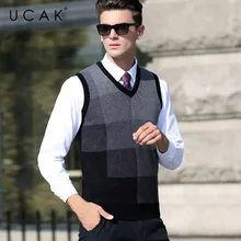 ^^Best Offers UCAK Brand Pure Merino Wool Sweater Vest 2019 New Arrival Casual Autumn Winter Pull Homme Streetwear Sweaters Clothes U3104 ^^Best Offers UCAK Brand Pure Merino Wool Sweater Vest 2019 New Arrival Casual Autumn Winter Pull Homme Streetwear Sweaters Clothes U3104