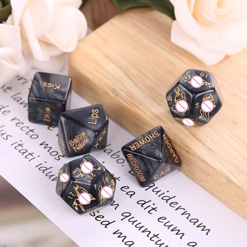 5pcs/set Funny Love Dice Game Toy Erotic Sexy Posture Adult Couple Bachelor Love game dice dice set acrylic dice