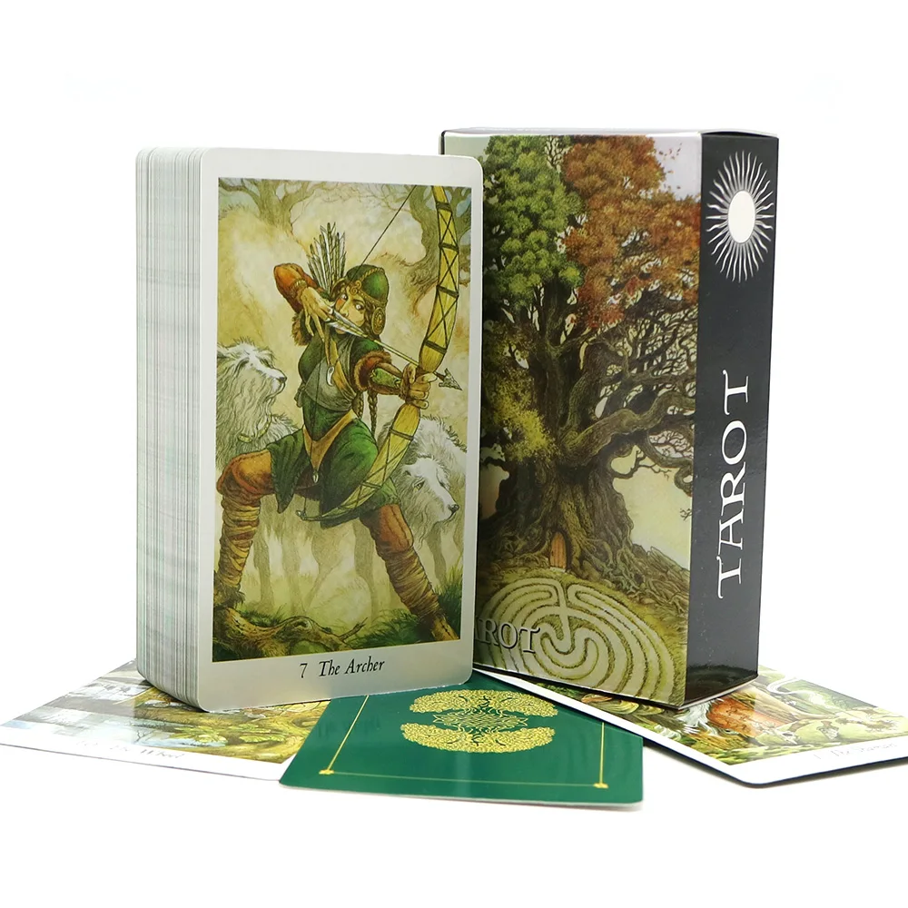 

2019 rider Tarot deck & the wildwood tarot cards game, mysterious fairy&animals divination read your fate board game