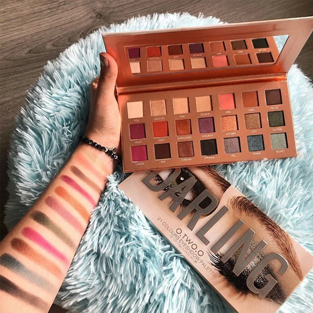 O.TWO.O Darling Eyeshadow Palletes Shadows Glitter Shimmer Makeup Eye Shadow Palette 21 Colors Ultra Fine Powder Pigmented O.TWO.O Darling Eyeshadow Palletes Shadows Glitter Shimmer Makeup Eye Shadow Palette 21 Colors Ultra Fine Powder Pigmented