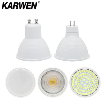 KARWEN-Bombilla LED GU10 E27 220V, lámpara MR16, foco 7W GU5.3, Bombilla para foco 2835 SMD LED 5W, iluminación para el hogar