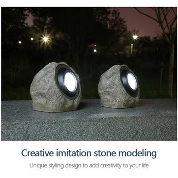

1PC Simulation Stone Buried Lamp Garden Safety Supplies Underground Light Solar Power Buried and Lawn Yard Outdoor Lighting