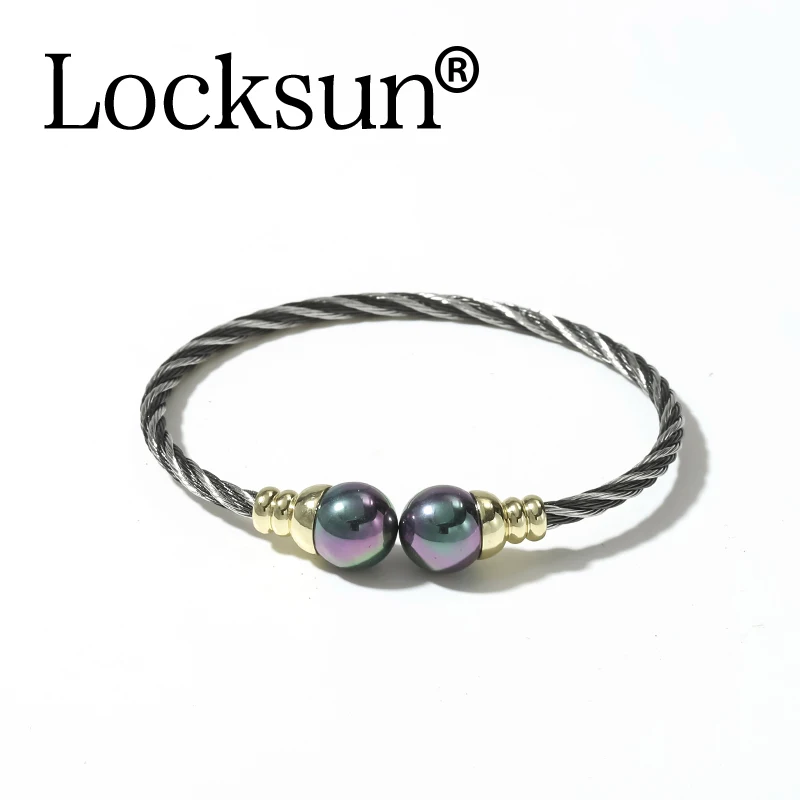 Locksun, Новое поступление, женские браслеты, модные ювелирные изделия на цепочке, амулеты, аксессуары из нержавеющей стали, открытые регулируемые браслеты