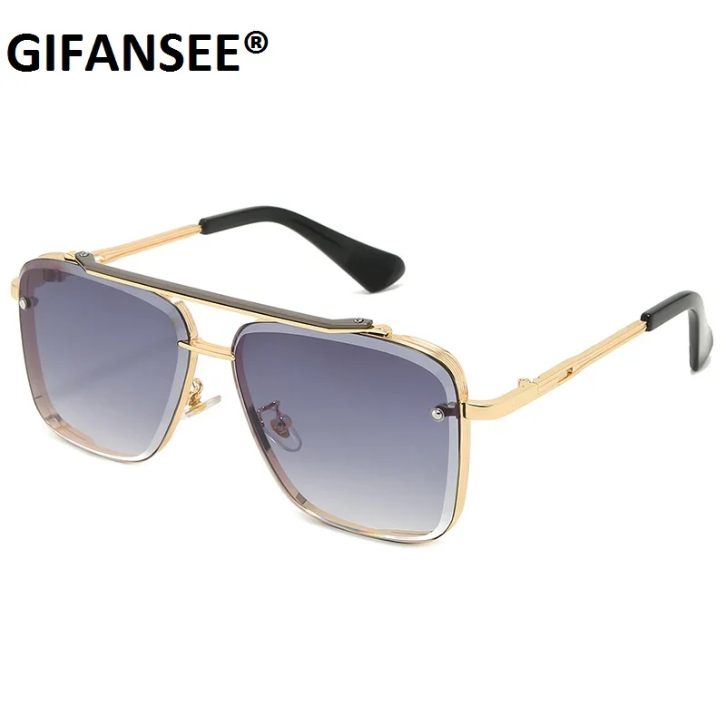 

GIFANSEE punk sunglasses men women Diamond cutting oversize high quality shades eyewear uv400 glasses male female Brand designer