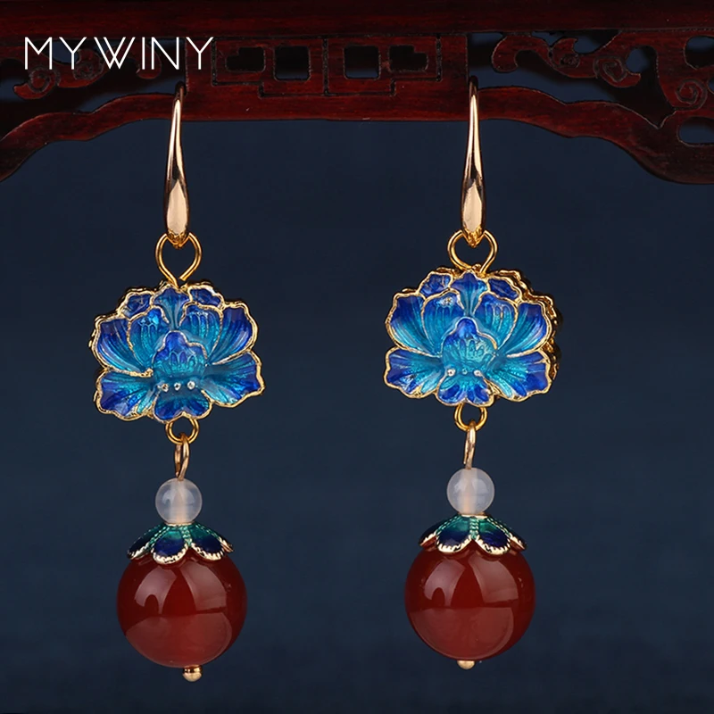 Женские винтажные серьги MYWINY ювелирные изделия из меди с цветами гвоздиками