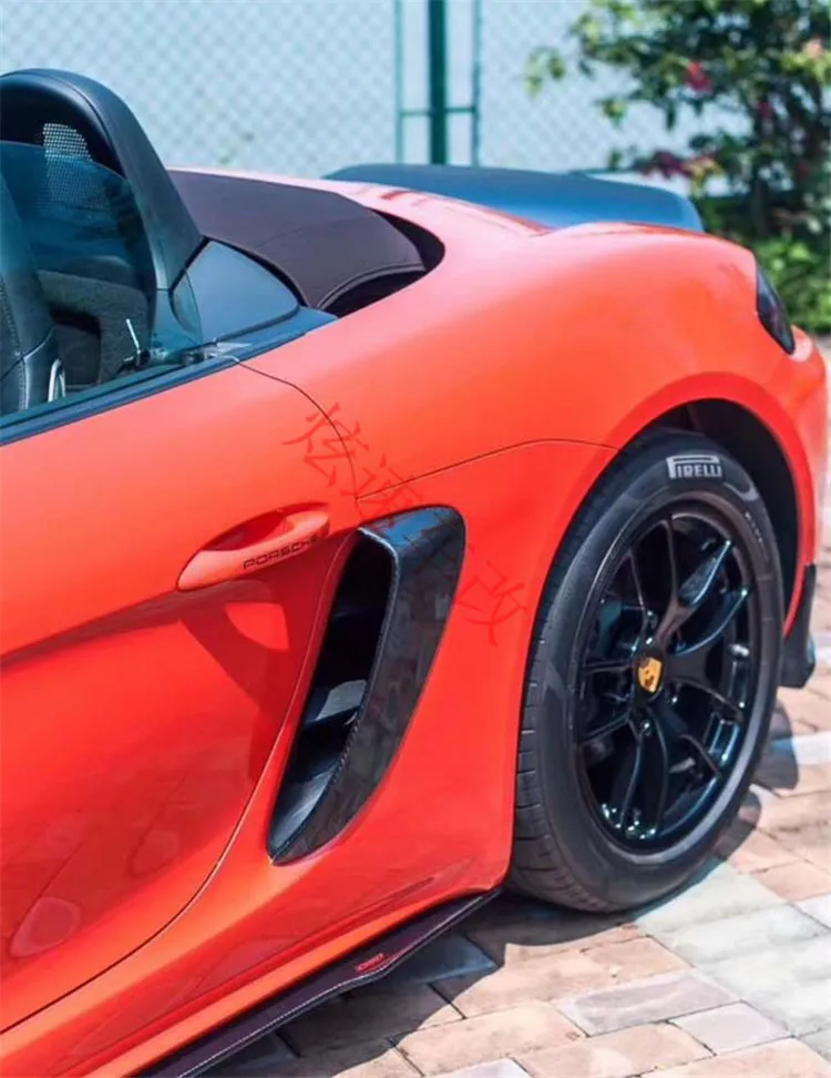 Подходит для Porsche 718 Cayman Boxster углеродного волокна заднего входа и выхода из углеродного волокна патч