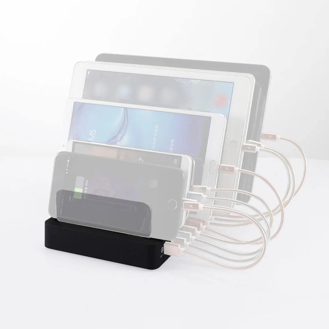  110W 8 puertos Multi USB cargador QC 30 2.4A para IPhone X 11 Ipad de carga rápida USB de escritori