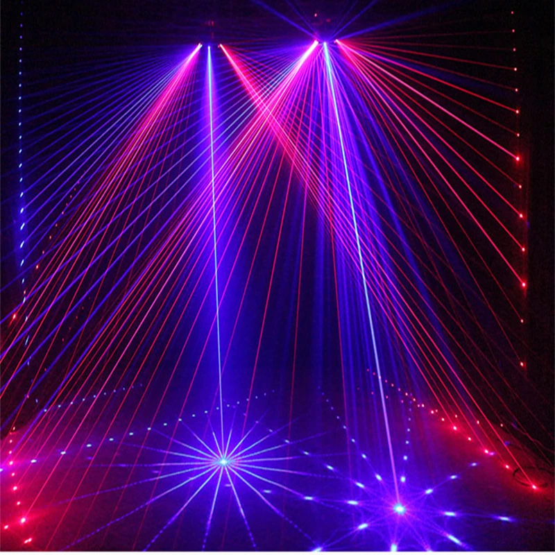 Новые 6 глаз RGB лазерное изображение линии луч сканирует DMX DJ танцевальный бар кофе Рождество дома вечерние дискотечный эффект светильник ing светильник системы шоу