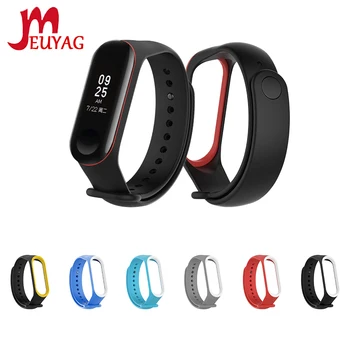 

MEUYAG Silicone Strap For Xiaomi Mi Band 4 3 Silicone Wristband Sport Strap For colorful Miband 4 3 Strap Smart Bracelet