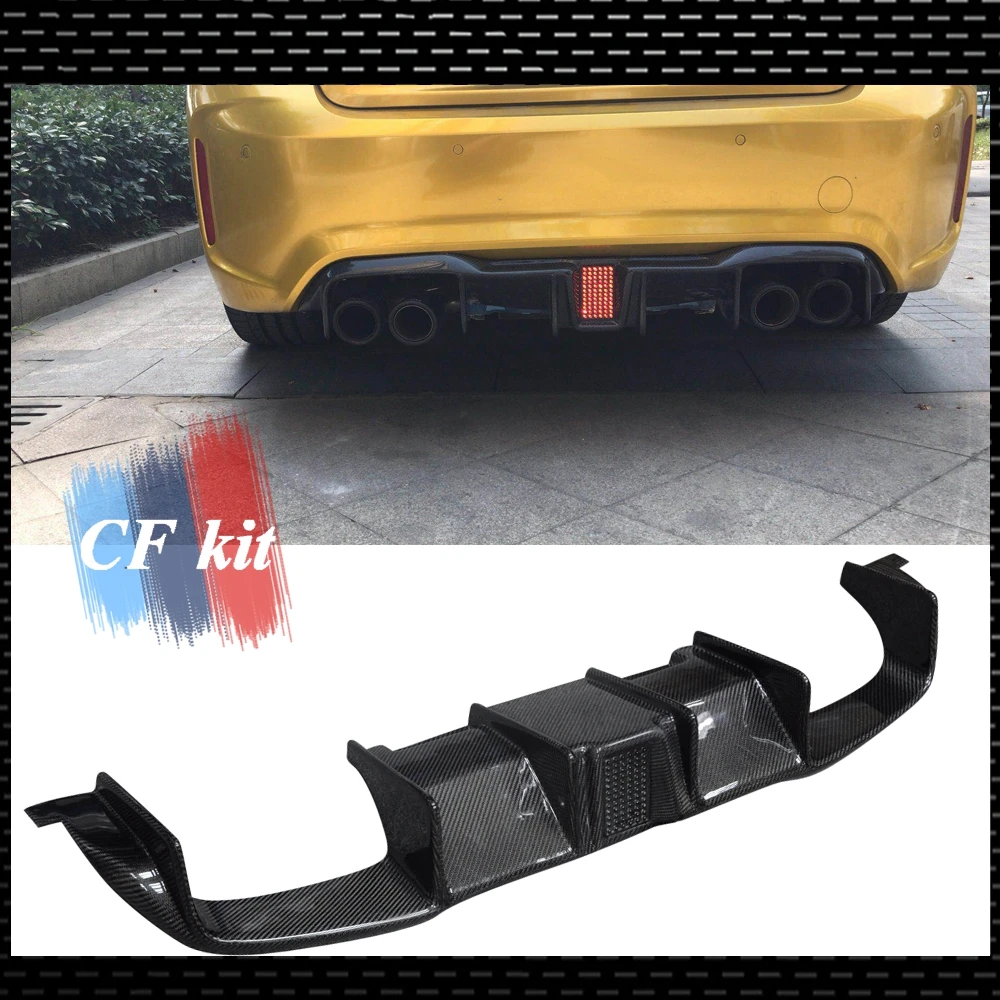 

SD Style Rear Diffuser Carbon Fiber Bumper Spoiler For BMW F87 M2 With LED Light Rear Lip Car Styling