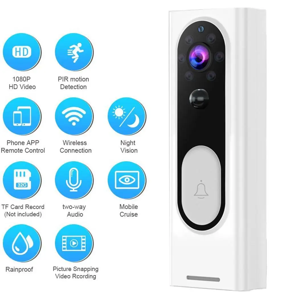 

Visual Wireless Remote Intercom Monitoring HD Home Doorbell Recording Home Monitor Night Vision Intercom door phone