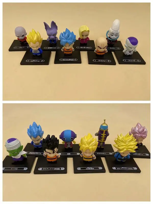 

Yaya Anime Trunks Black Hair Sun Wukong zha ma si Freeza Piccolo Cute Capsule Toy Garage Kit