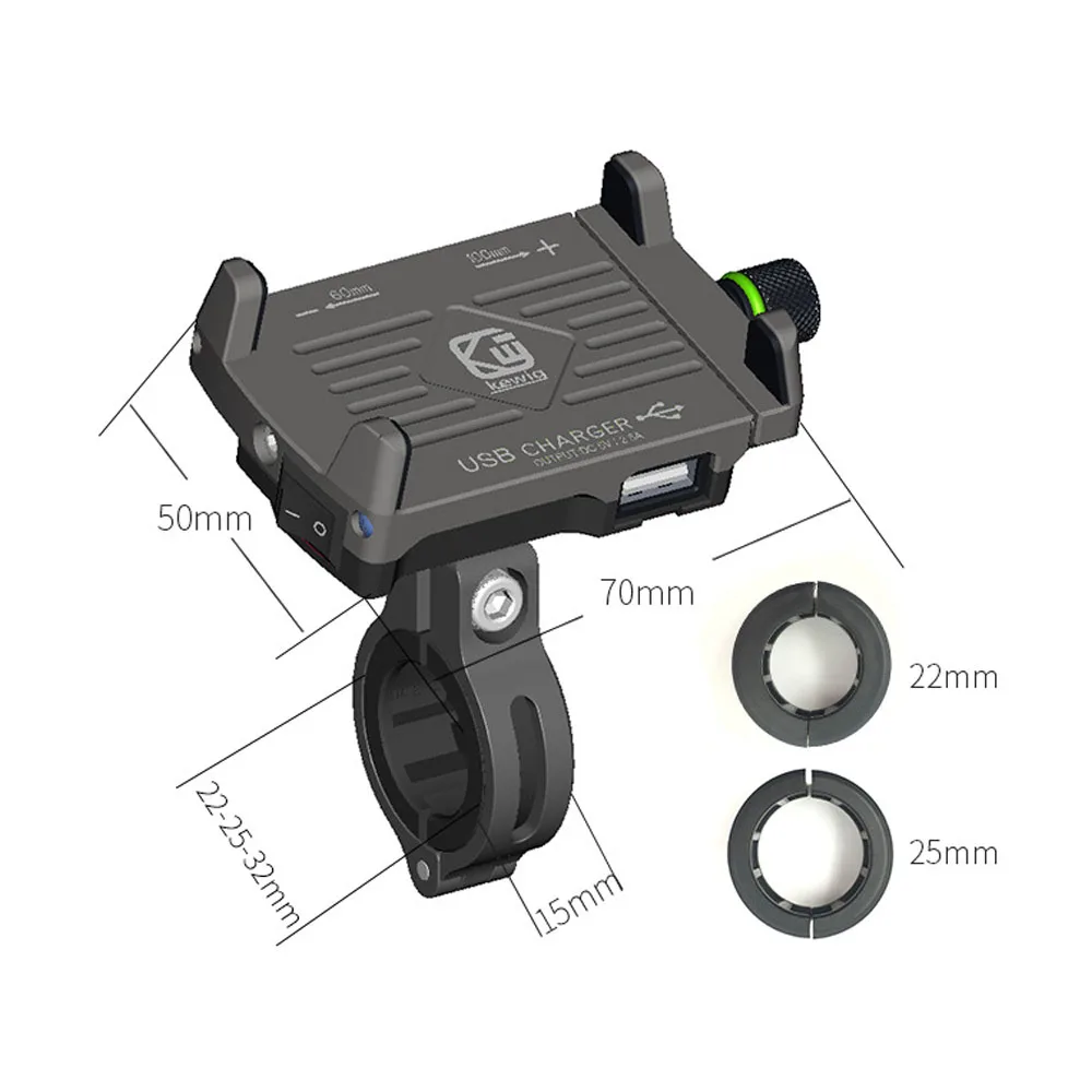 Держатель для телефона мотоцикла зеркало заднего вида с USB QC3.0 держатель быстрой