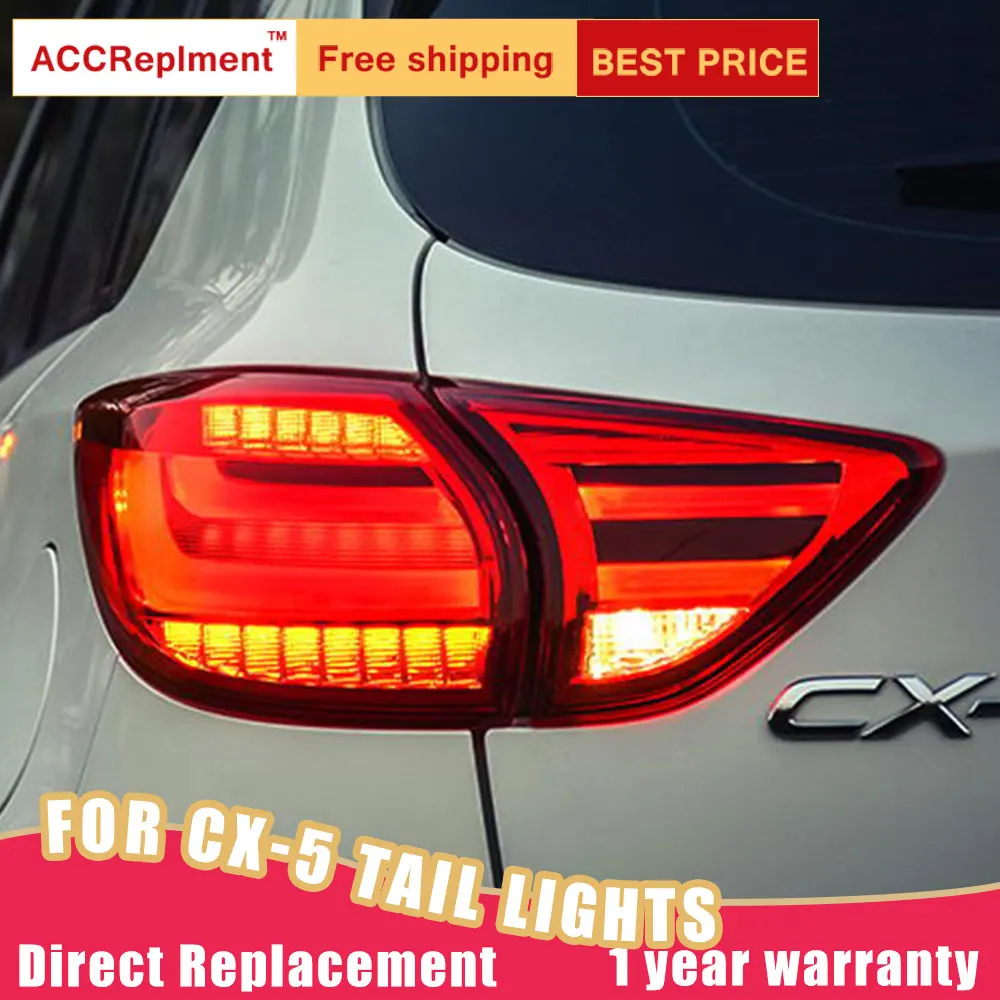 Светодиодный фонарь в сборе для Mazda CX-5 2013- светодиодные задние фары тормозной сигнал заднего хода задний фонарь DRL автомобильные задние фары