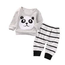 

New Baby Spring Autumn Clothes Fashion Children Girls Boys Cotton T Shirt Pants 2Pcs/sets Toddler Costume Kids Casual Sportswear