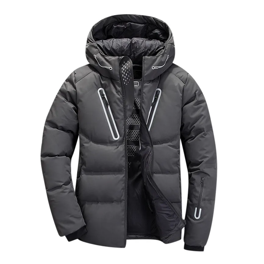 New Winter Warm Downs Jacket Men Outwear Thick Snow Parkas Hooded Coat Male Casual Thermal Windproof Downs Jacket Men