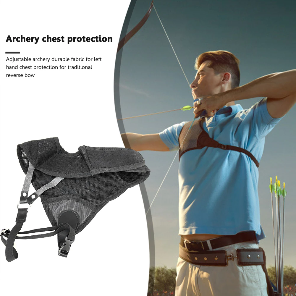 Breathable Archery Chest Protector Guard Padded Mesh for Hunting Bowstring 