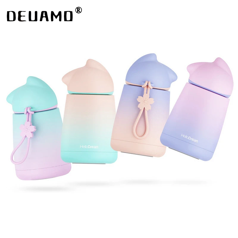 Двойная мультяшная бутылка для воды deumo 300 мл милая из нержавеющей стали с