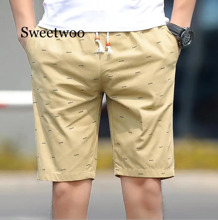 2020 Summer Men's shorts Casual Loose Cropped Trousers Sports Shorts Loose Knit Straight Casual Pants Cotton Short Pants New 5XL