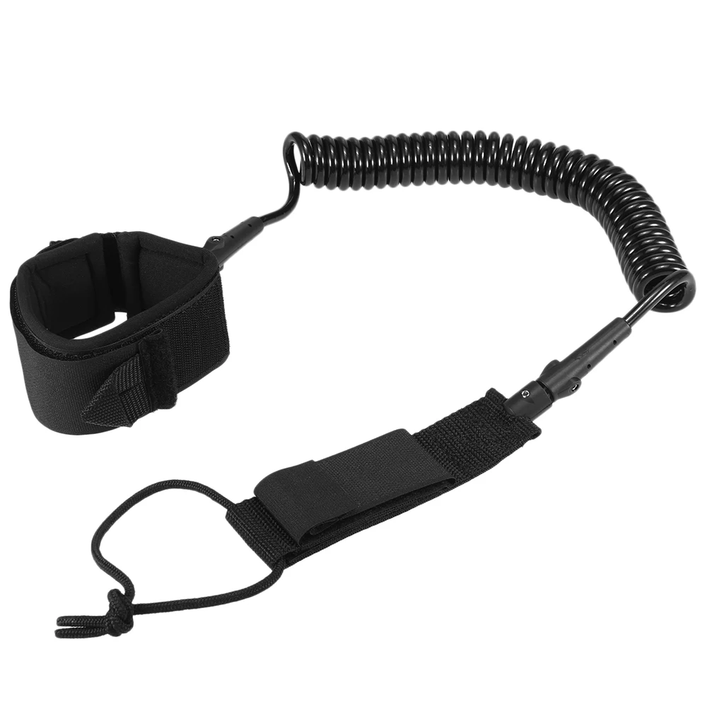 

10FT Surf Coiled Leash Surfboard Legrope Smooth Steel Swivel Surfing Leg Rope SUP Paddleboard Leash Surfing Leg Rope