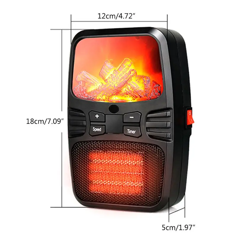

Mini Flame Heater Autumn and Winter Home Office Electric Heater Small Convenient High Quality and Brand New