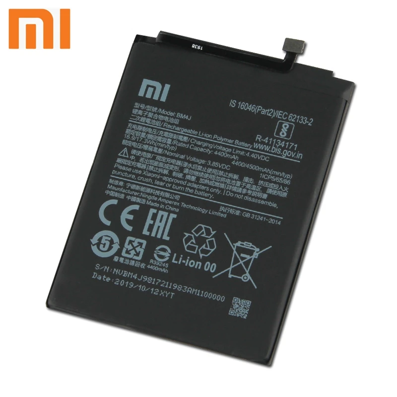 Xiao mi Xiaomi mi BM4J аккумулятор для телефона Xiao mi Red mi Note 8 Pro BM4J 4500 мАч сменный аккумулятор+ инструмент