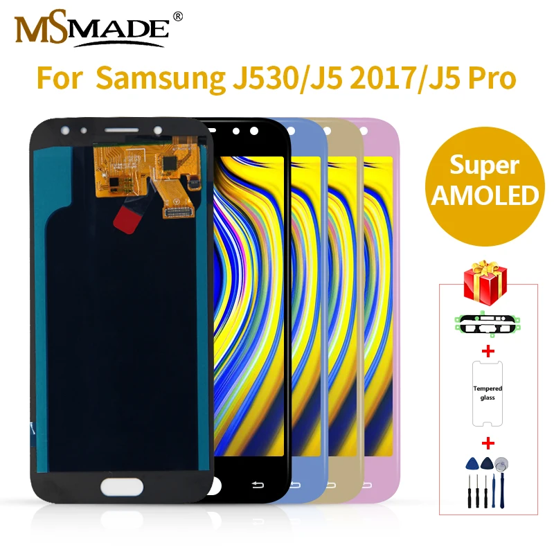 Скидка Супер AMOLED ЖК для SAMSUNG Galaxy J5 2017 сенсорный ЖК экран J530 J530F для SAMSUNG J5 Pro 2017 J530 замена экрана дисплея