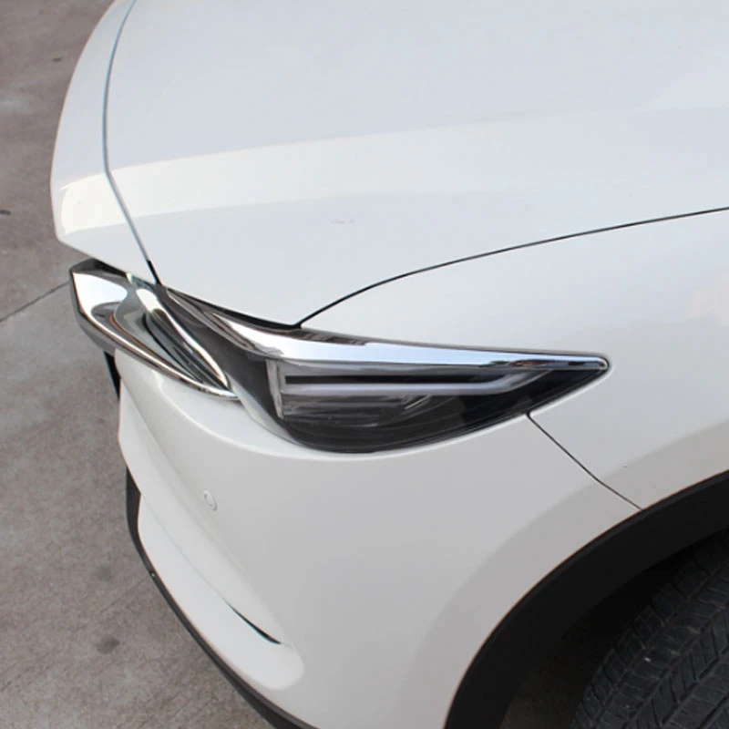 Pcmos ABS хром передние веки брови фары Крышка Накладка для Mazda CX-5 CX5- внешний хромированный Стайлинг лампы капоты