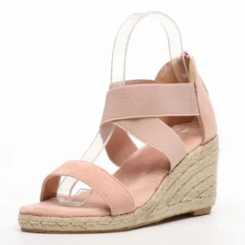 

Top seller - Women Sandals Leopard Pattern Large Size Rome Sandals For Women's Wedges Open Toe Ladies Shoes Zapatos De Mujer