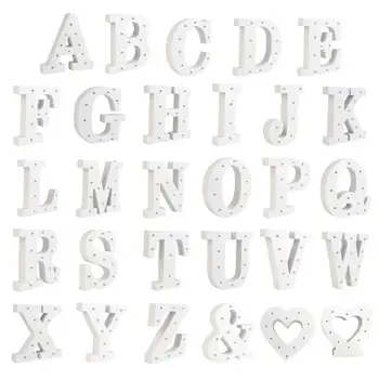 

Home Wall Decor Light for Holiday Xmas LED Letter Lamp Party Warm White 26 Letters Sign Creative Vintage Lights