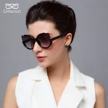 Umanco, модные женские модные солнцезащитные очки кошачий глаз, уникальная полуоправа, пластиковые солнцезащитные очки, женские очки для вождения, подарок