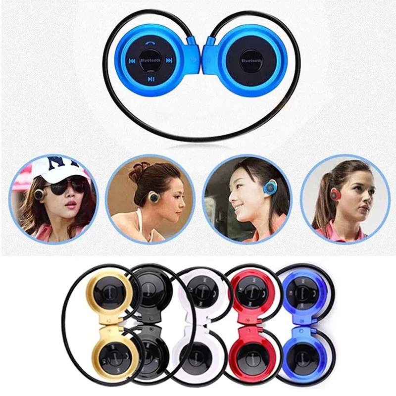 Multi-цветы Bluetooth Беспроводной наушники для бега с защитой от пота Спортивная стерео гарнитура для уха, мини-карта флэш памяти TF MP3 музыкальный плеер
