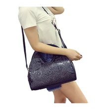 Женская сумка-мессенджер с цветочным принтом, модная сумка из искусственной кожи, китайский стиль, сумки через плечо, красные, черные GQ036