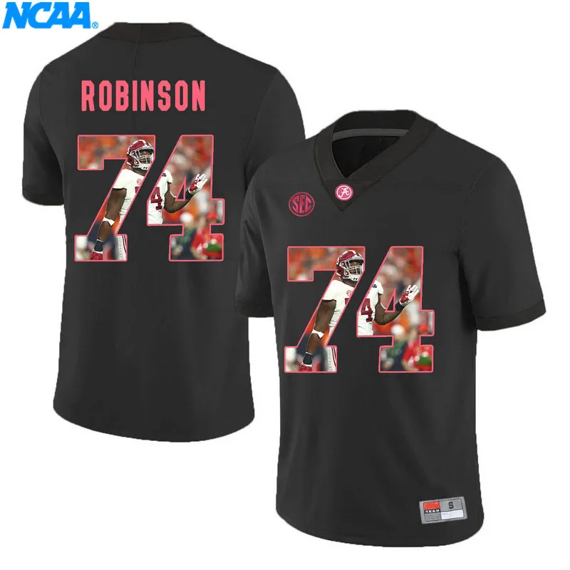 Новое поступление высокое качество Alabama Cam Robinson#74 Cam Sims#17 футболка колледжа ограниченная Спортивная футболка S-XXXL - Цвет: 4