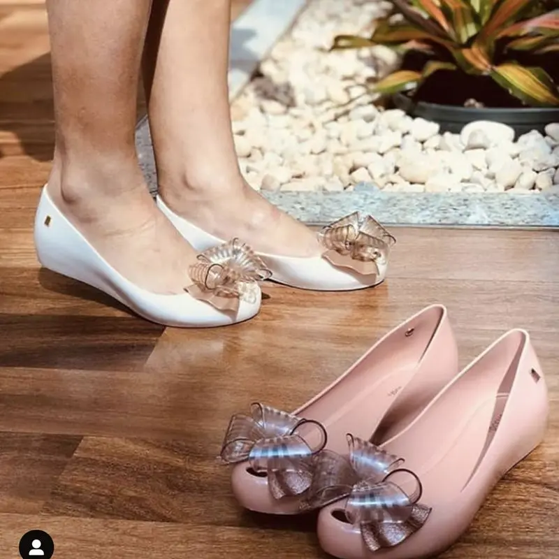 Mini Melissa Ultragirl Sweet VI Bow shoes Girl Princess Jelly Sandals 2022 Baby Shoes Sandals For Kids Non-slip Sandalias 19117 boy sandals fashion