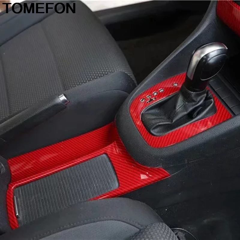 TOMEFON для Volkswagen Golf 6 MK6 2010 2011 2012 LHD коробка переключения передач Панель переднего сиденья держатель стакана воды крышка отделка Аксессуары ABS