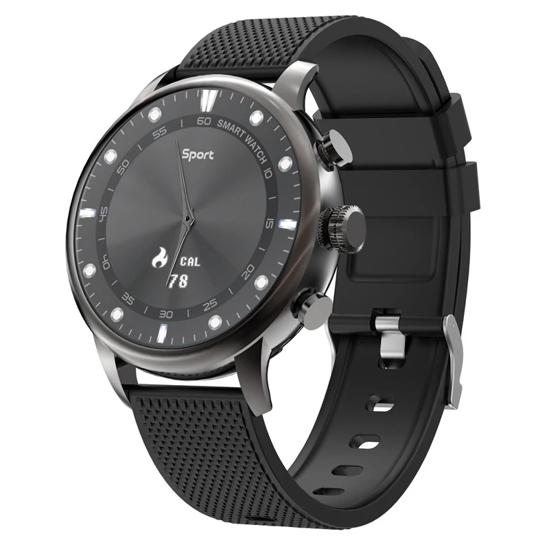 

Men Luxury Hybrid Smart Watch Hear Rate Monitor IP68 Waterproof for Android Phone with Mechanical Hands OLED Hidden Touch Screen