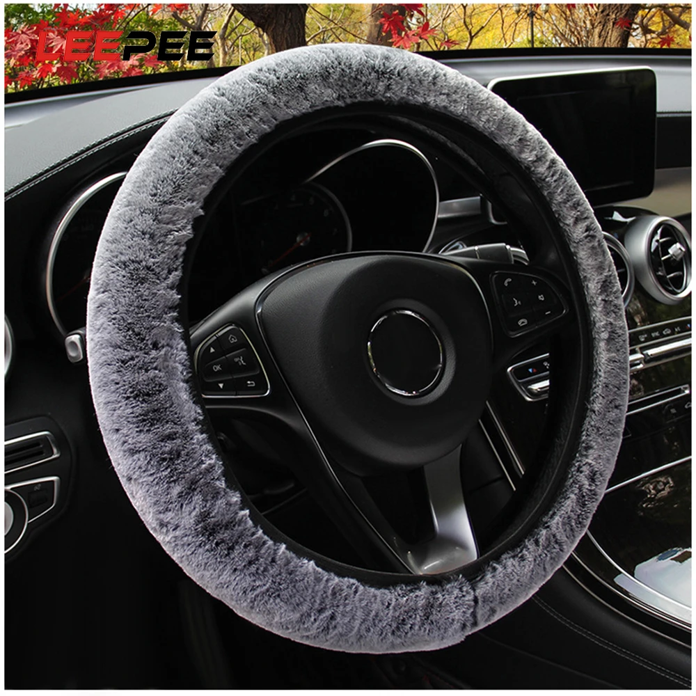 Plush Car Steering Wheel Cover Soft Winter Warm Supplies