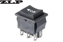 

1PCS KCD4 Black Rocker Switch Power Switch ON-OFF-ON 3 Position 6 Pins The arrow is reset 16A 250VAC/ 20A 125VAC